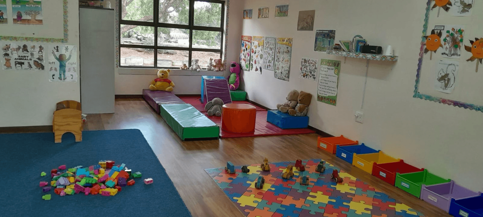A colourful soft-play classroom at Kyalami Ridge